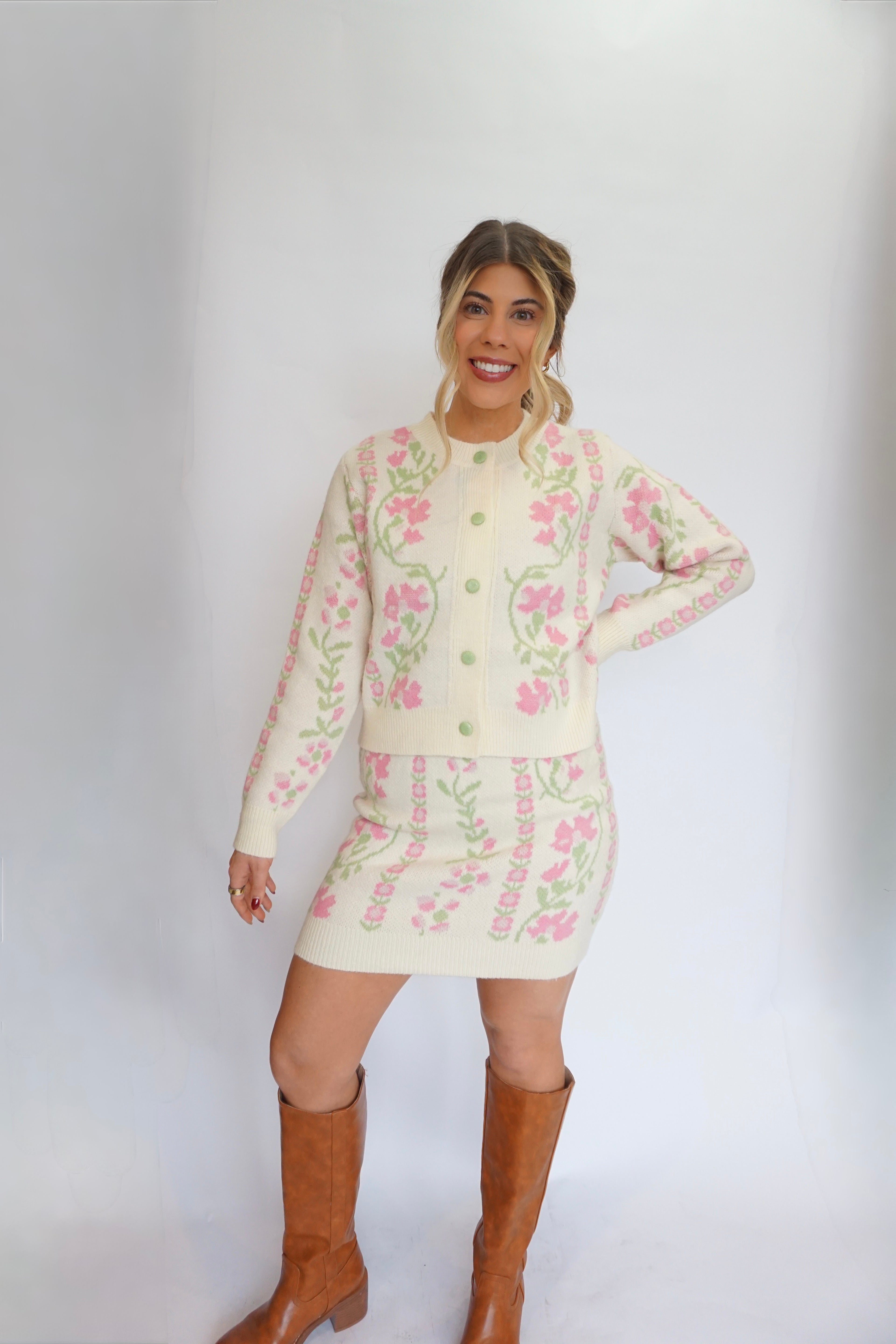 Sweetheart Knit Set — Cardigan