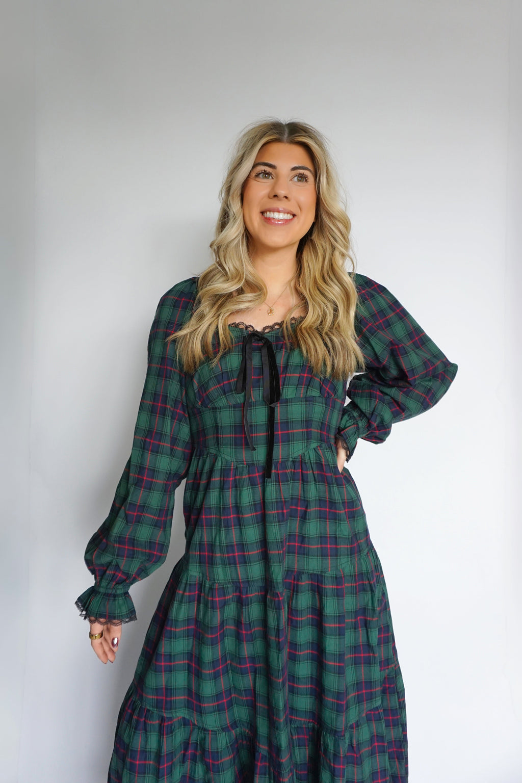 Evergreen Plaid Maxi