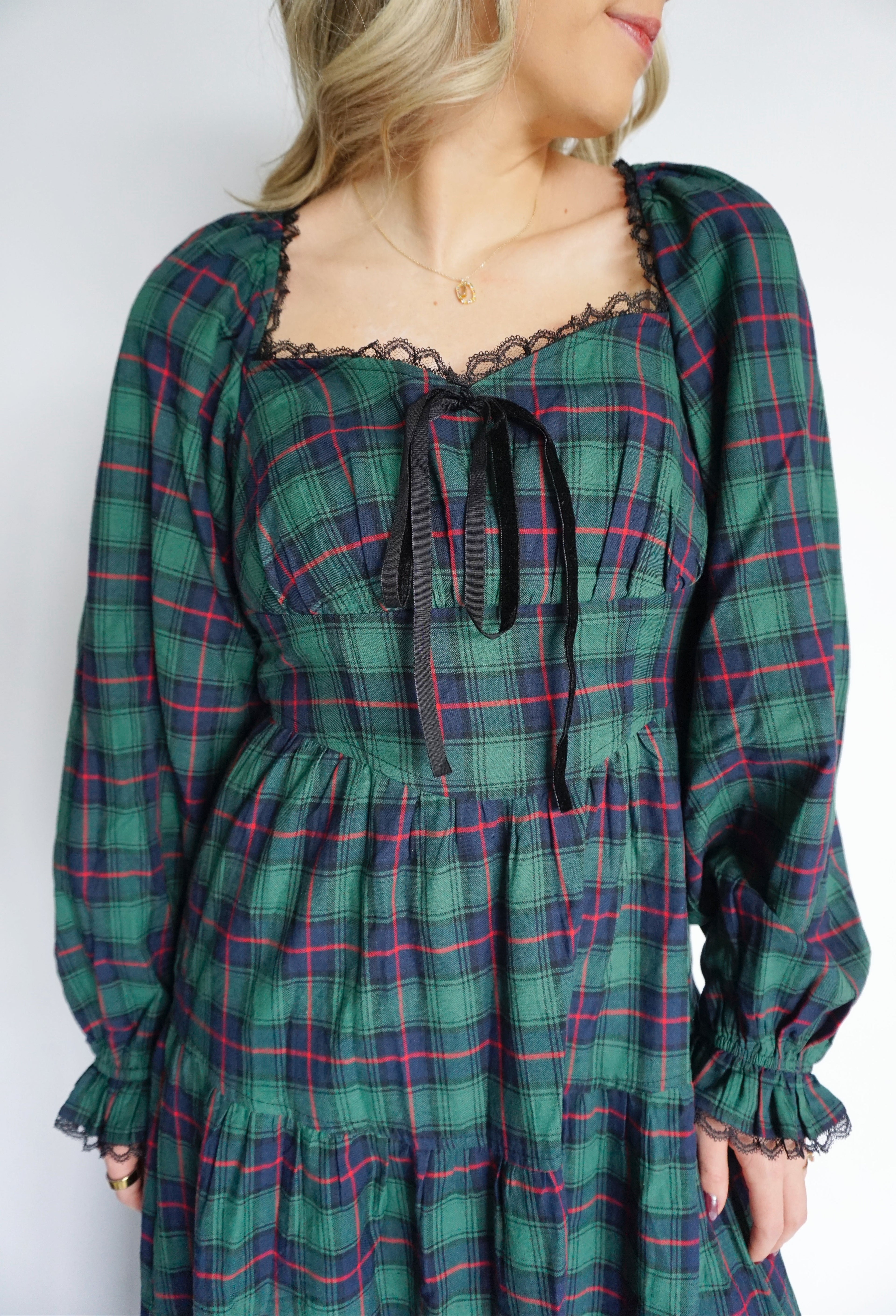 Evergreen Plaid Maxi