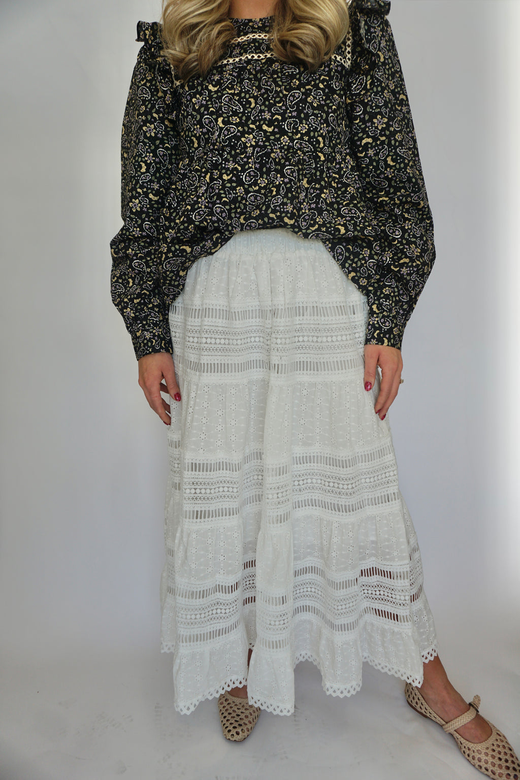 Willow  & Lace Maxi Skirt