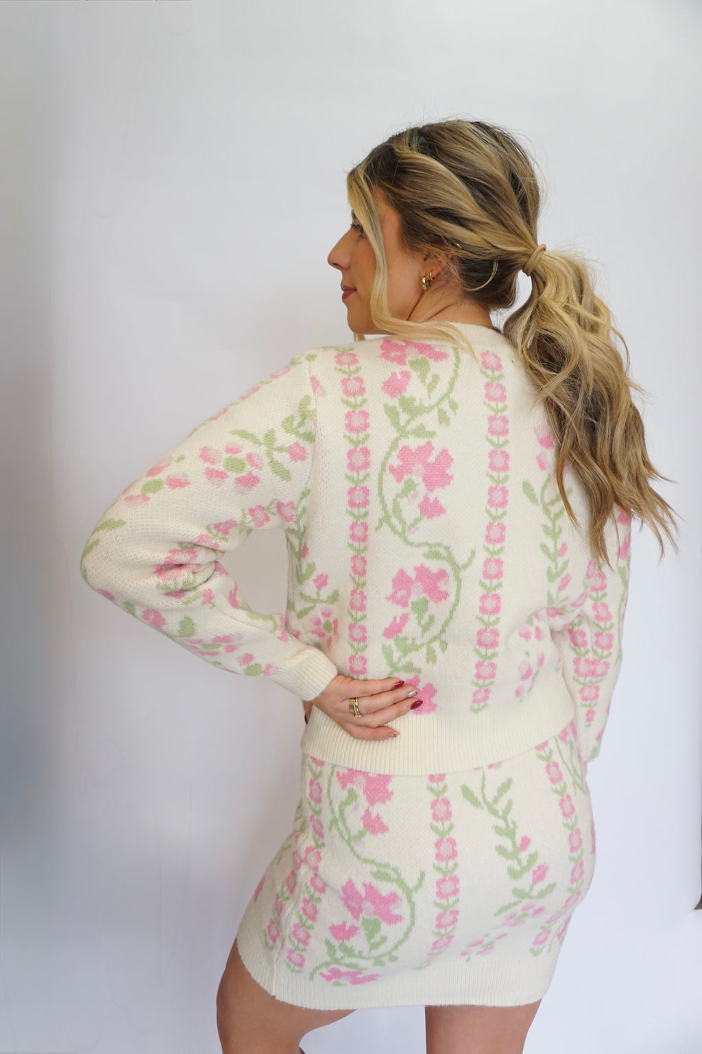 Sweetheart Knit Set - Mini Skirt