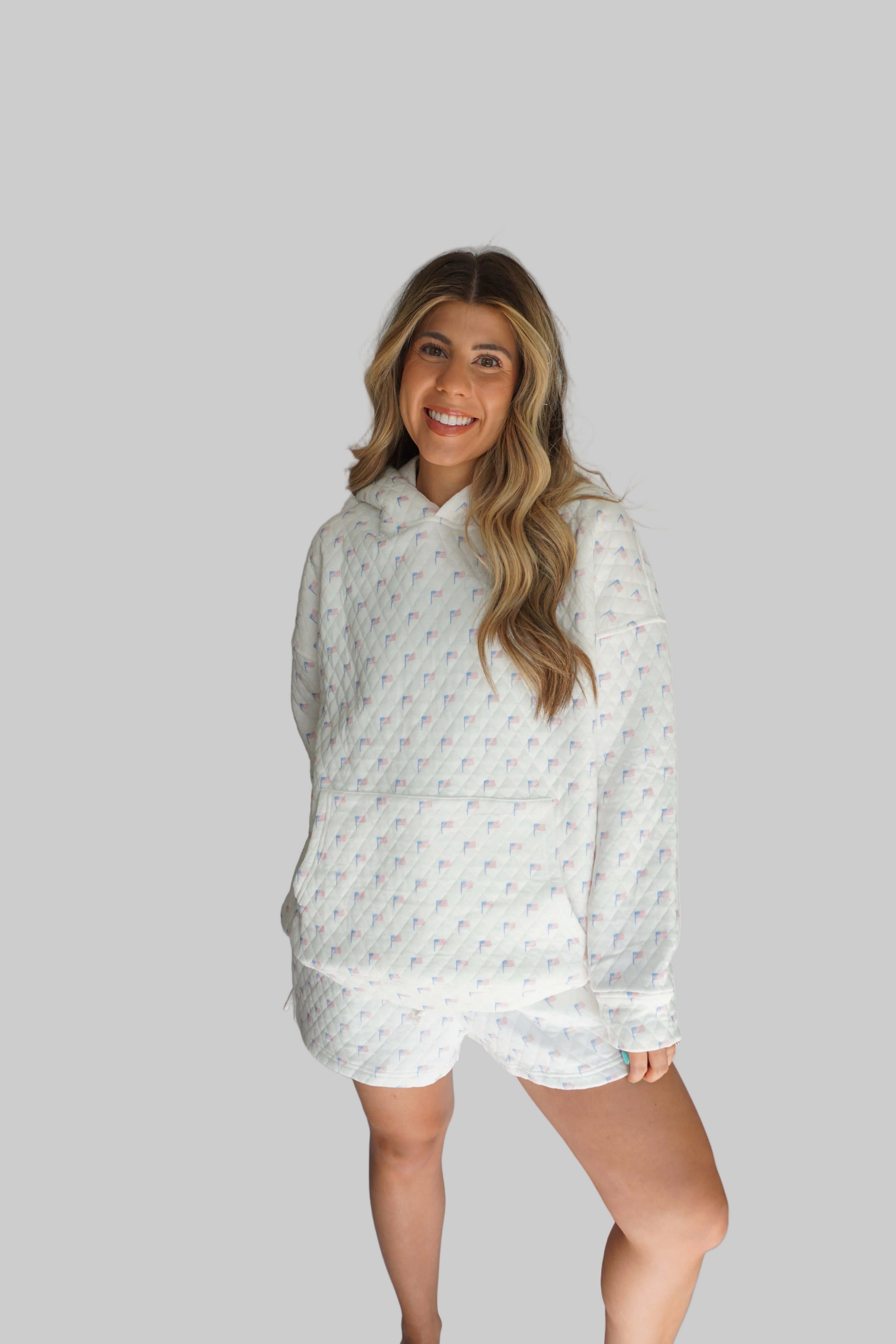 Stars & Stripes Quilted Lounge Set (Shorts)