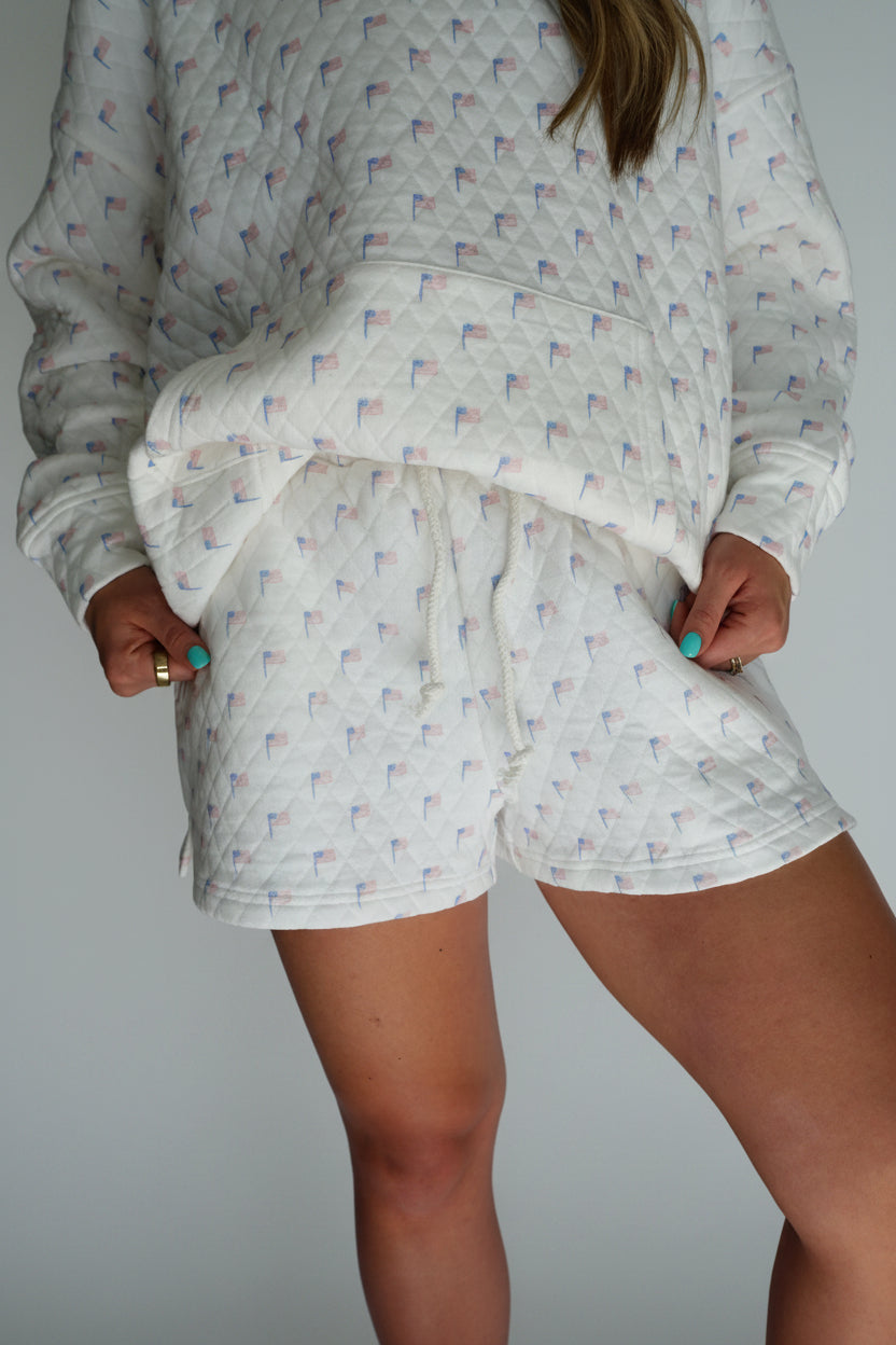 Stars & Stripes Quilted Lounge Set (Shorts)