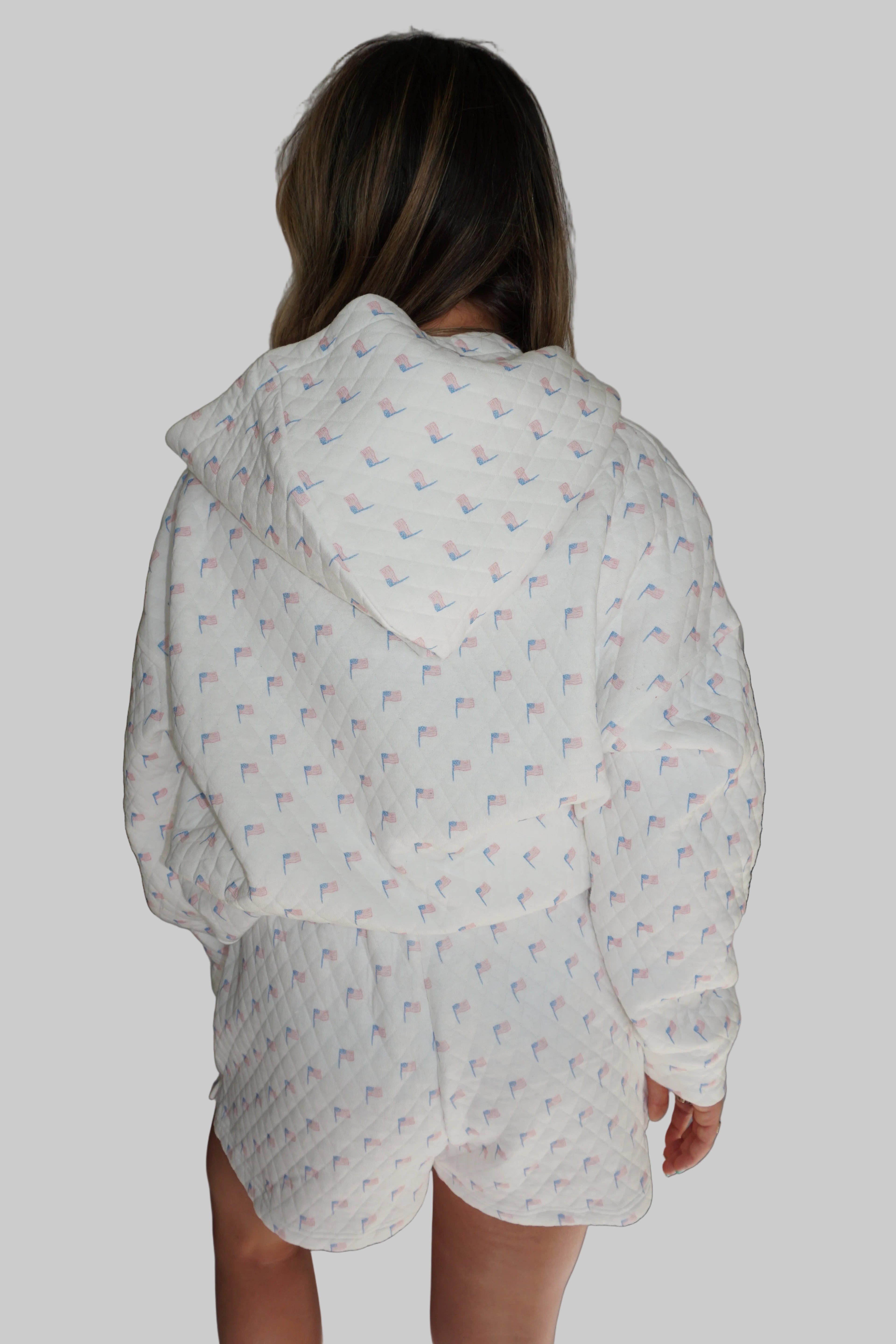 Stars & Stripes Quilted Lounge Set (Shorts)